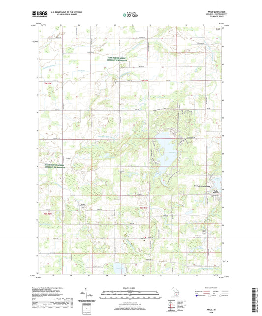 Price Michigan US Topo Map Image
