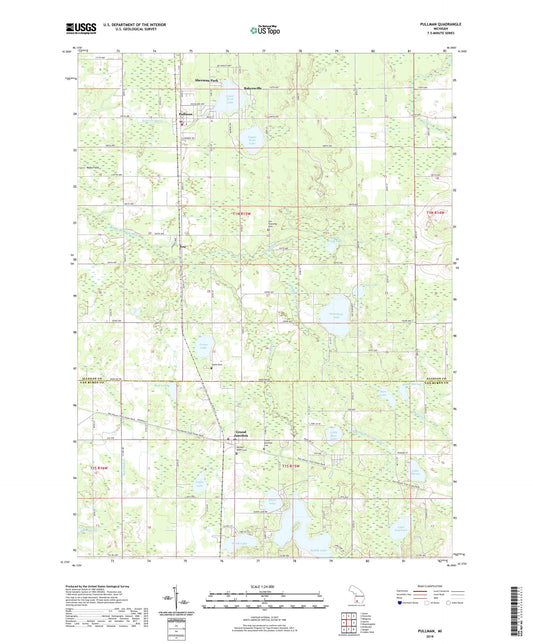 Pullman Michigan US Topo Map Image
