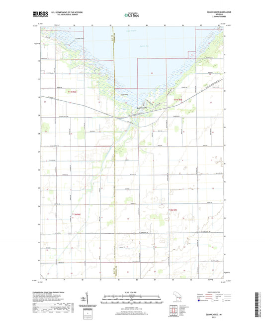 Quanicassee Michigan US Topo Map Image