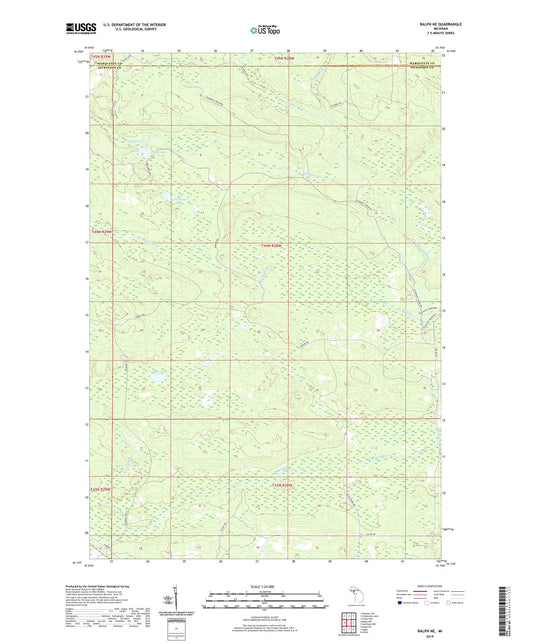 Ralph NE Michigan US Topo Map Image