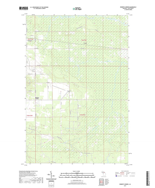 Roberts Corner Michigan US Topo Map Image