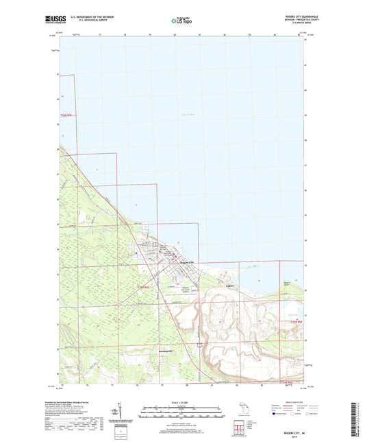 Rogers City Michigan US Topo Map Image
