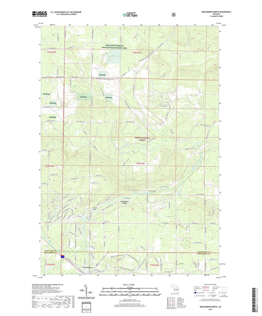 Roscommon North Michigan US Topo Map Image