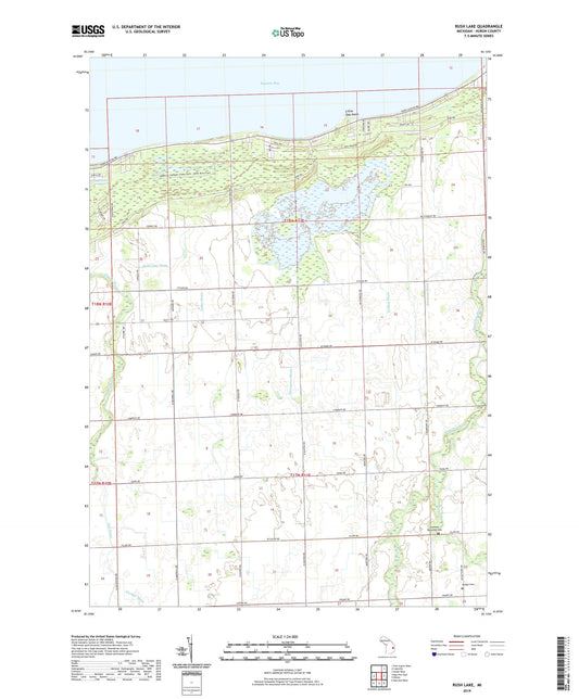 Rush Lake Michigan US Topo Map Image