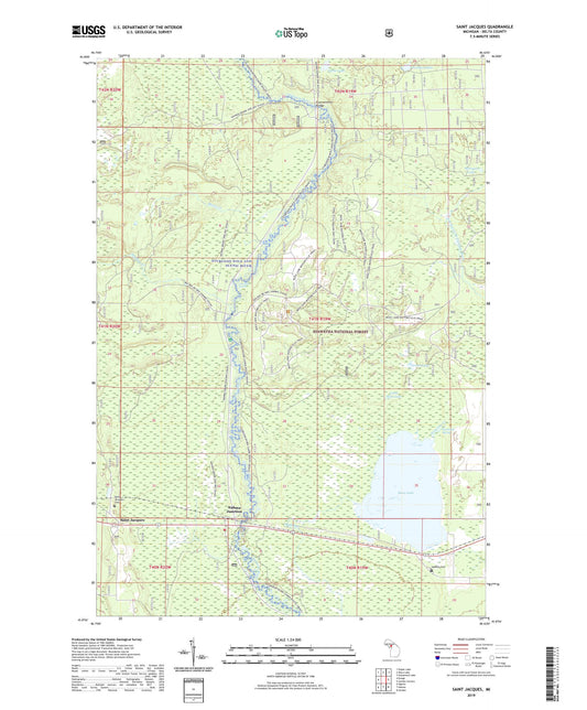 Saint Jacques Michigan US Topo Map Image
