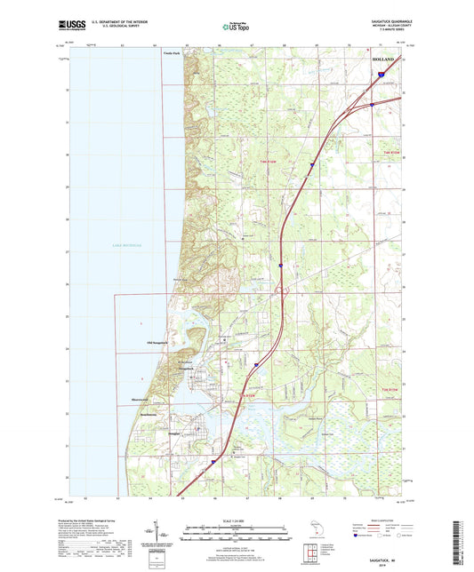 Saugatuck Michigan US Topo Map Image