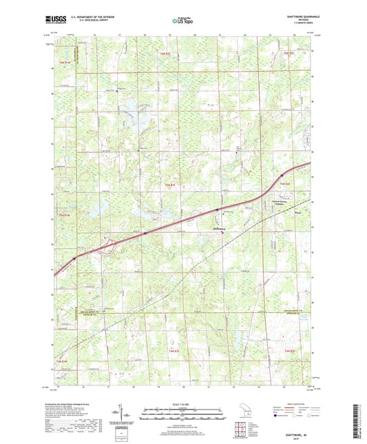 Shaftsburg Michigan US Topo Map Image