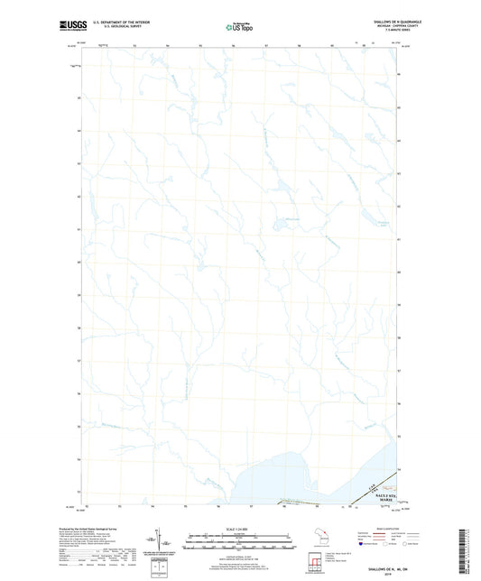 Shallows OE N Michigan US Topo Map Image