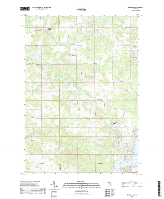 Sherman City Michigan US Topo Map Image