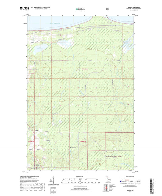 Skandia Michigan US Topo Map Image