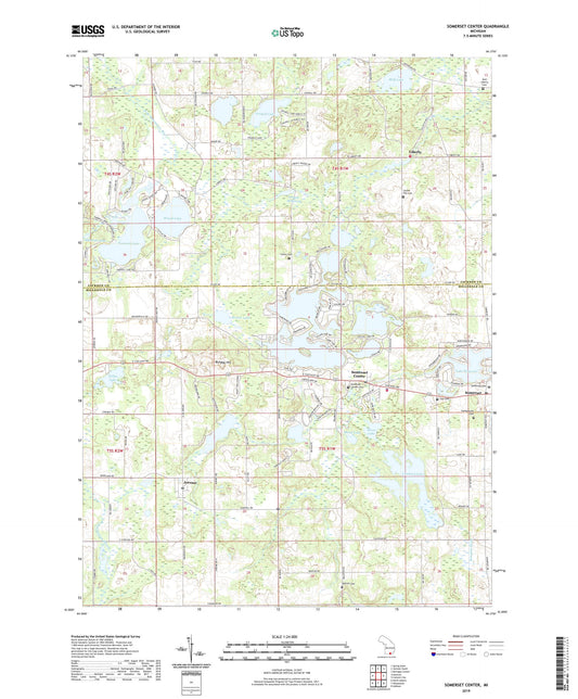 Somerset Center Michigan US Topo Map Image