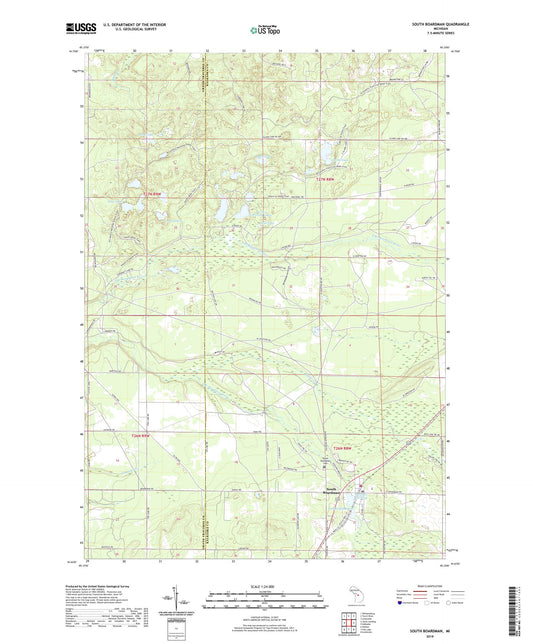 South Boardman Michigan US Topo Map Image