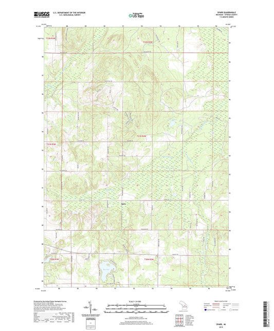 Sparr Michigan US Topo Map Image