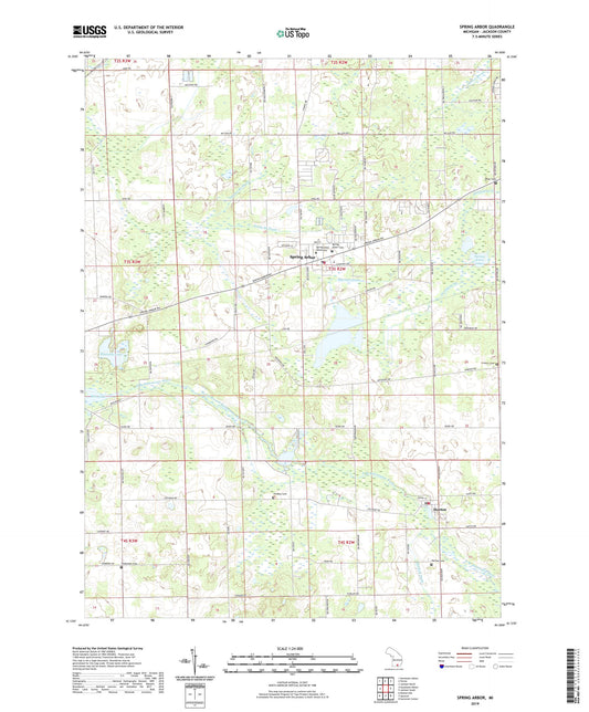 Spring Arbor Michigan US Topo Map Image