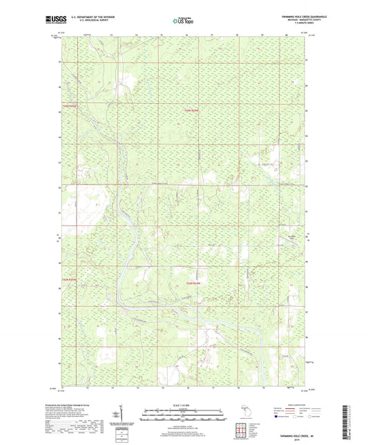 Swimming Hole Creek Michigan US Topo Map Image
