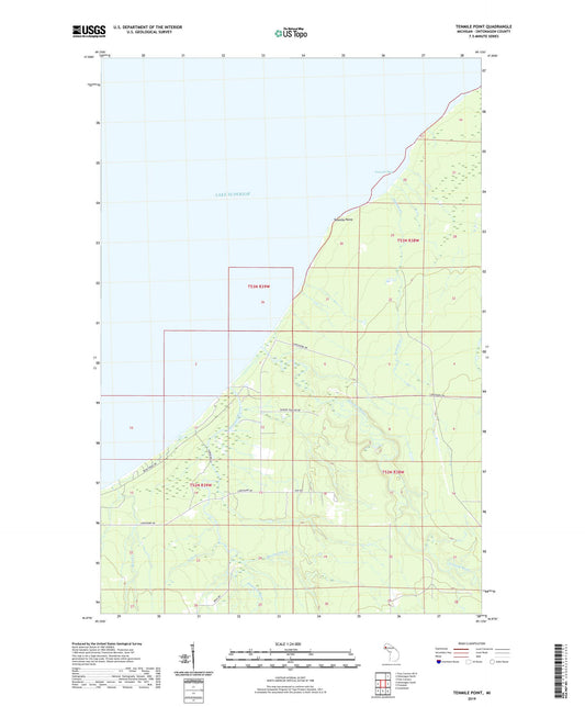 Tenmile Point Michigan US Topo Map Image