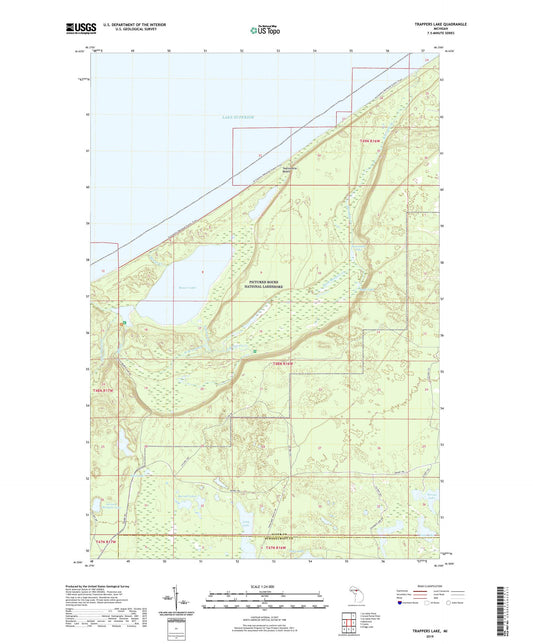 Trappers Lake Michigan US Topo Map Image