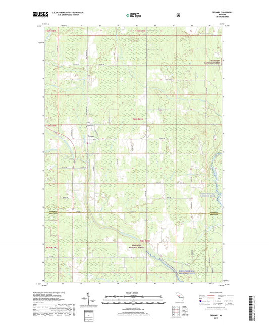 Trenary Michigan US Topo Map Image