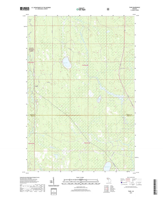 Tunis Michigan US Topo Map Image