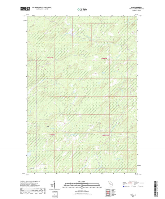 Vega Michigan US Topo Map Image