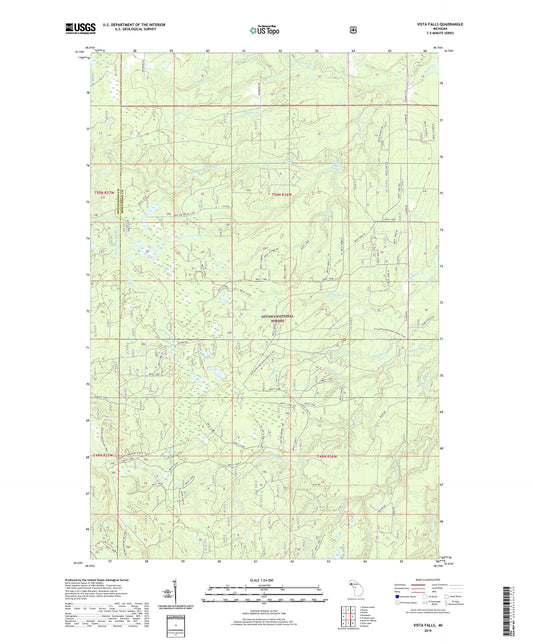 Vista Falls Michigan US Topo Map Image