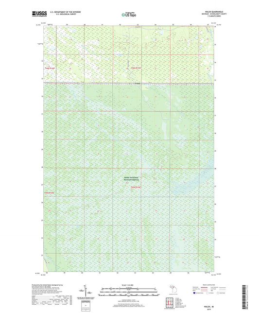 Walsh Michigan US Topo Map Image
