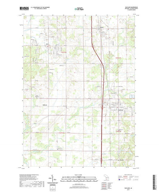 Wayland Michigan US Topo Map Image