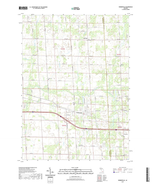 Webberville Michigan US Topo Map Image