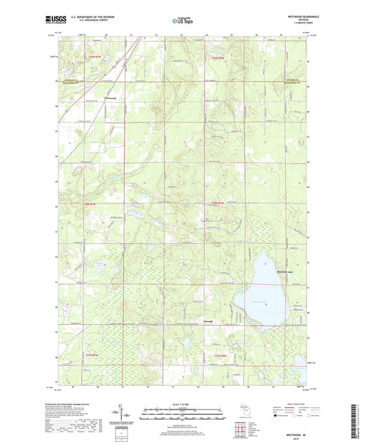 Westwood Michigan US Topo Map Image
