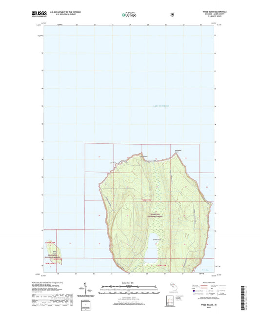 Wood Island Michigan US Topo Map Image