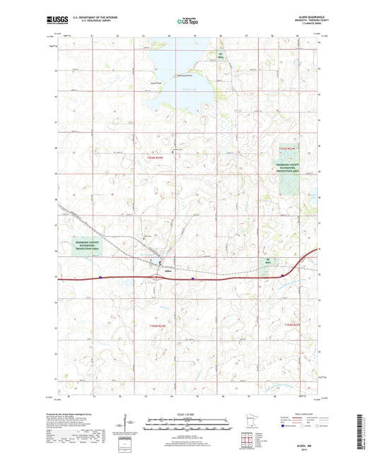 Alden Minnesota US Topo Map Image