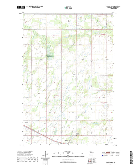 Aldrich North Minnesota US Topo Map Image