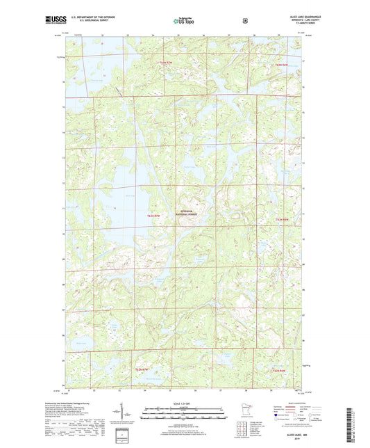 Alice Lake Minnesota US Topo Map Image
