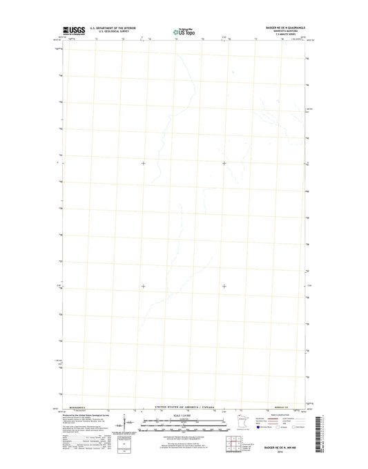Badger NE OE N Minnesota US Topo Map Image