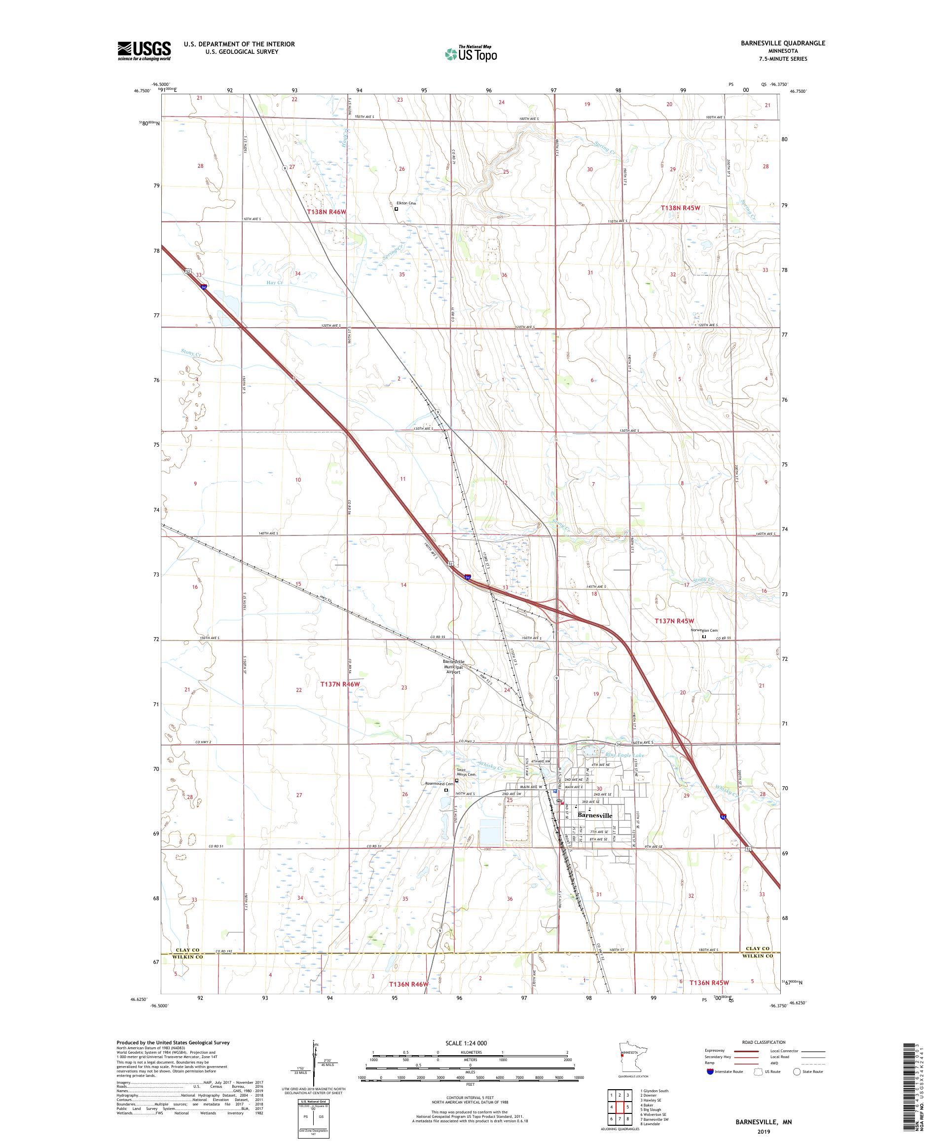 Barnesville Minnesota US Topo Map – MyTopo Map Store