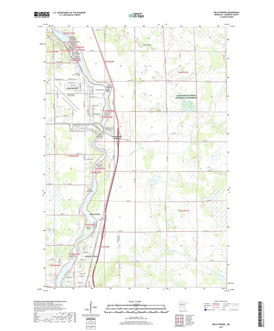 Belle Prairie Minnesota US Topo Map Image