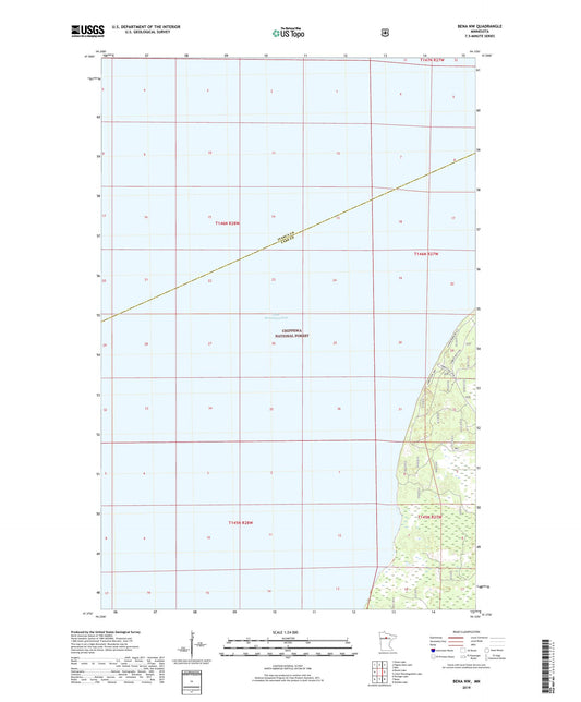Bena NW Minnesota US Topo Map Image