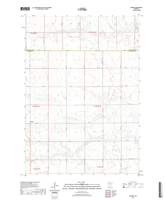Bergen Minnesota US Topo Map Image