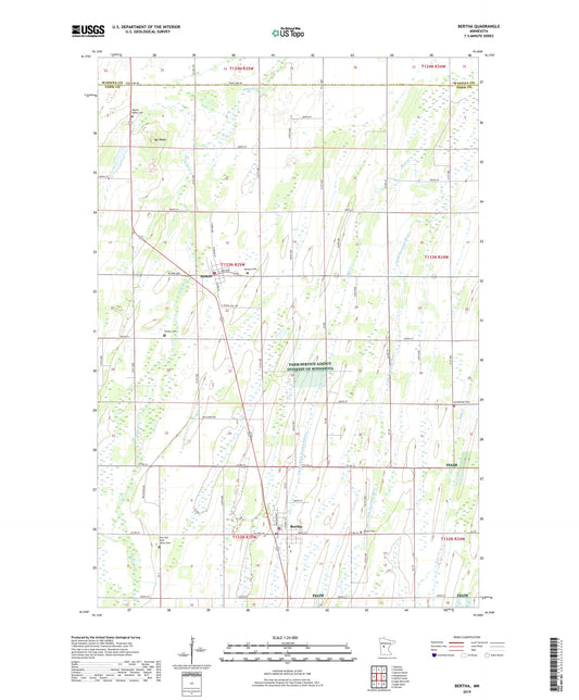 Bertha Minnesota US Topo Map Image