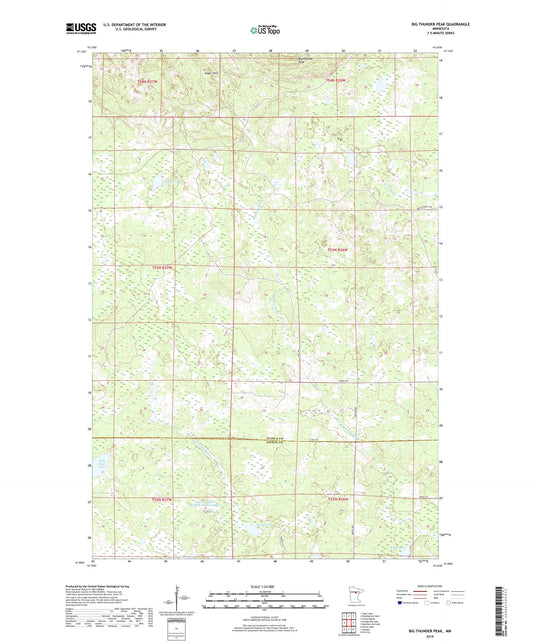 Big Thunder Peak Minnesota US Topo Map Image