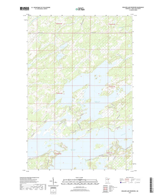 Boulder Lake Reservoir Minnesota US Topo Map Image