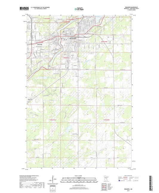 Brainerd Minnesota US Topo Map Image