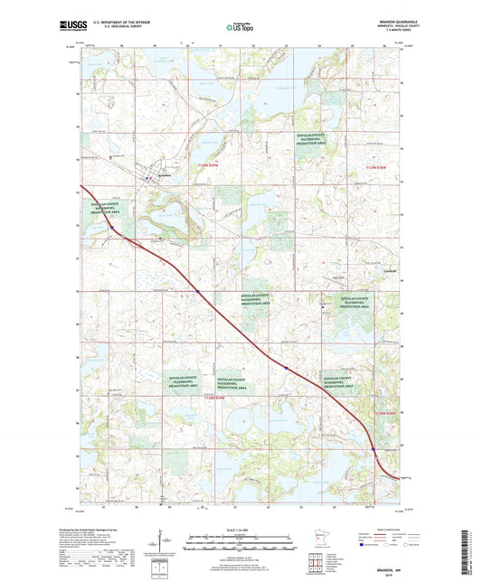 Brandon Minnesota US Topo Map Image