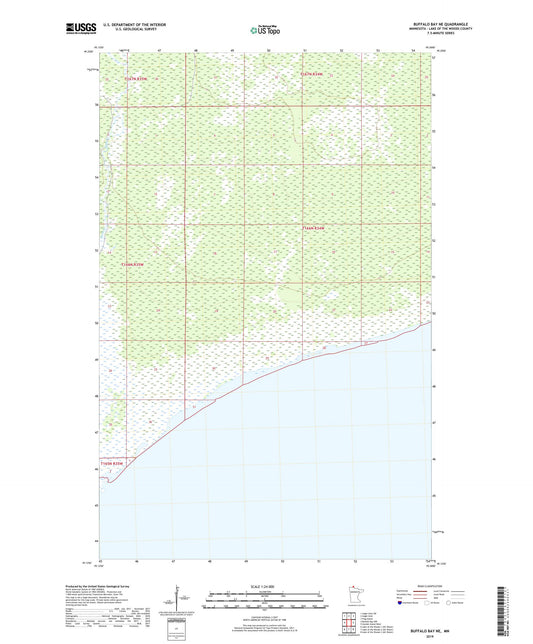 Buffalo Bay NE Minnesota US Topo Map Image