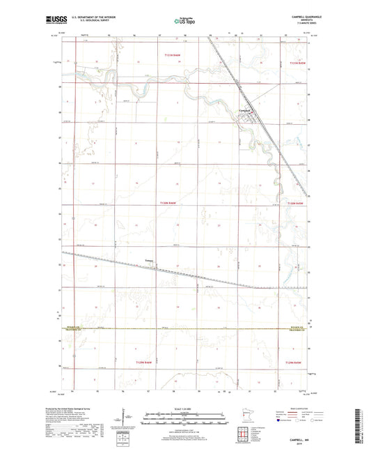 Campbell Minnesota US Topo Map Image