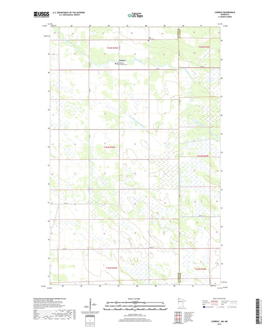 Caribou Minnesota US Topo Map Image