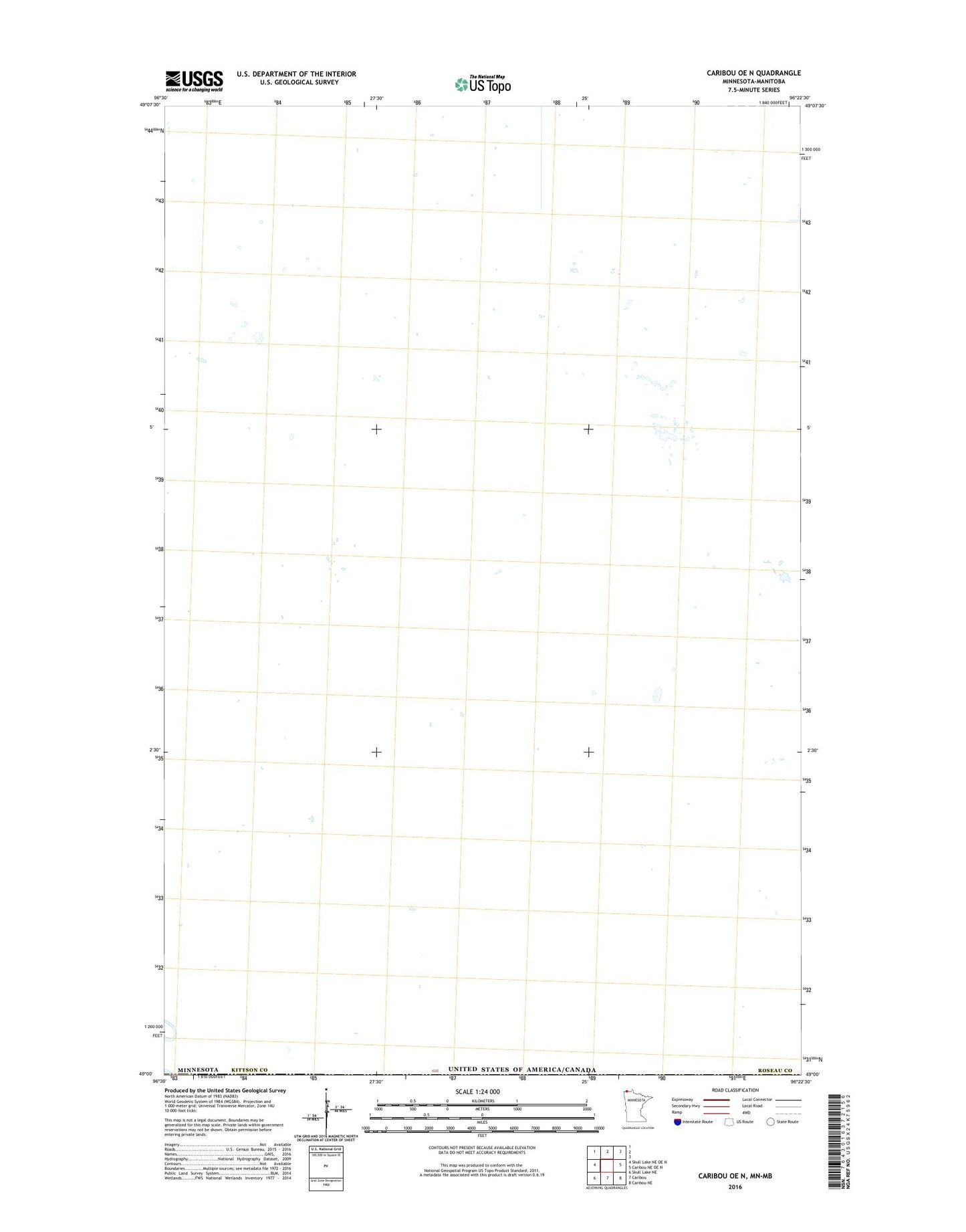 Caribou OE N Minnesota US Topo Map Image