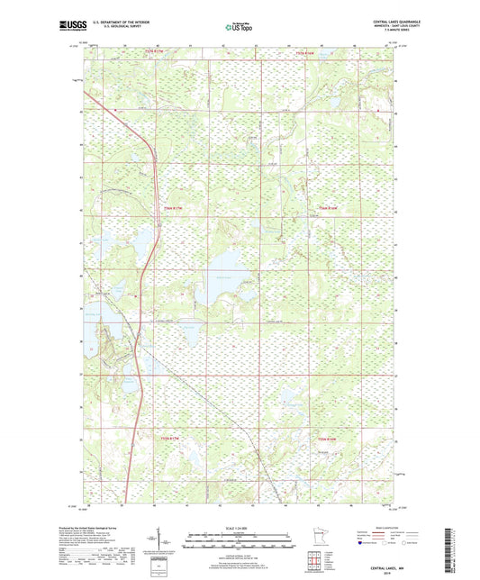 Central Lakes Minnesota US Topo Map Image