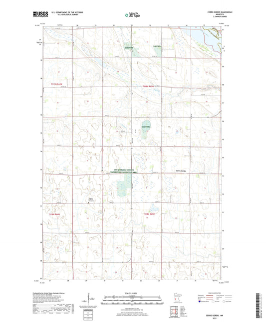 Cerro Gordo Minnesota US Topo Map Image