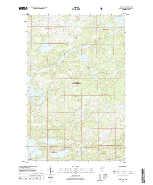 Chad Lake Minnesota US Topo Map Image